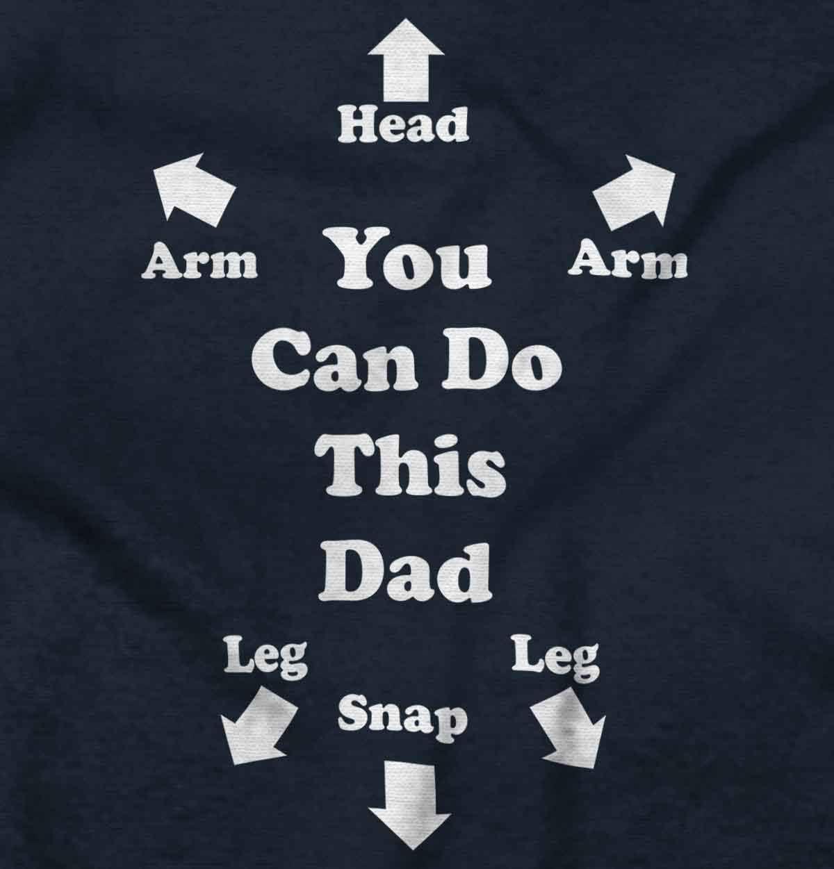 imageBrisco Brands You Can Do This Dad Diaper Change Baby Romper Boys or GirlsNavy