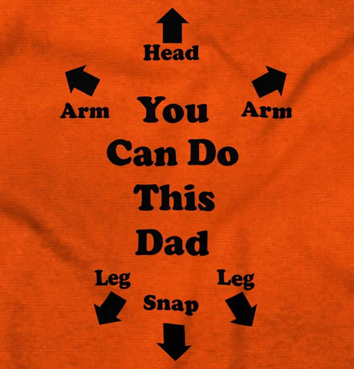imageBrisco Brands You Can Do This Dad Diaper Change Baby Romper Boys or GirlsOrange