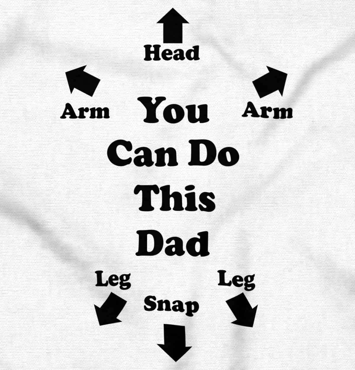 imageBrisco Brands You Can Do This Dad Diaper Change Baby Romper Boys or GirlsWhite