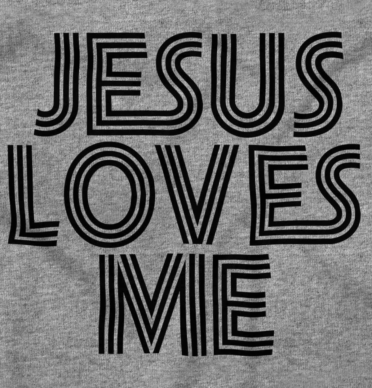 imageJesus Loves Me Retro Christian Toddler Boy Girl T ShirtHeather