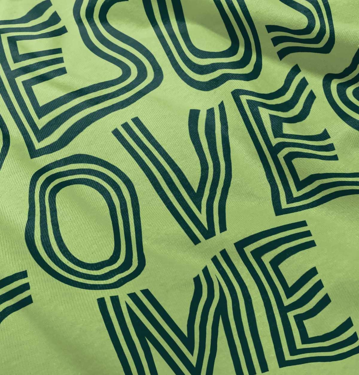 imageJesus Loves Me Retro Christian Toddler Boy Girl T ShirtKey Lime