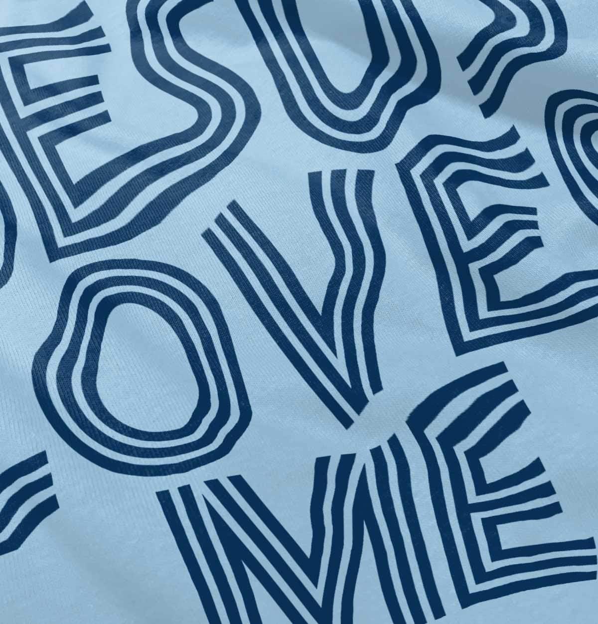 imageJesus Loves Me Retro Christian Toddler Boy Girl T ShirtLight Blue