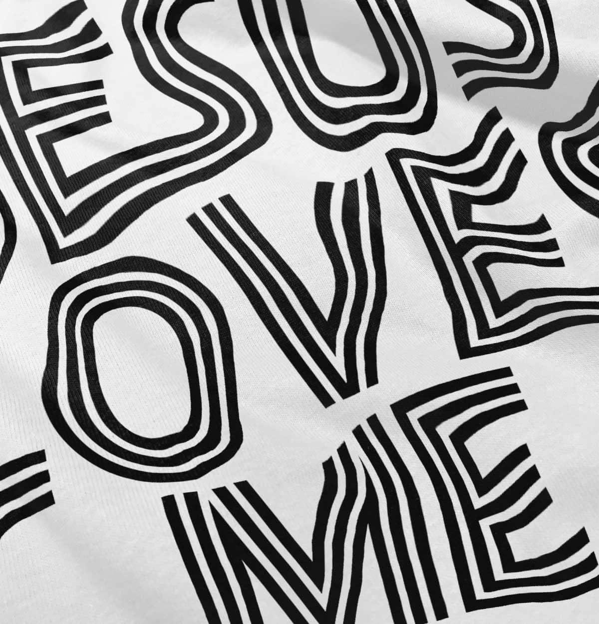 imageJesus Loves Me Retro Christian Toddler Boy Girl T ShirtWhite