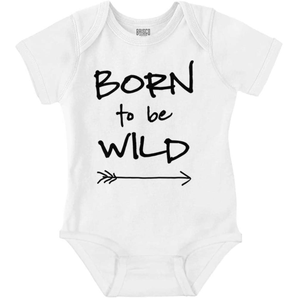 imageBorn To Be Wild Playtime Playground Baby Romper Boys or GirlsWhite