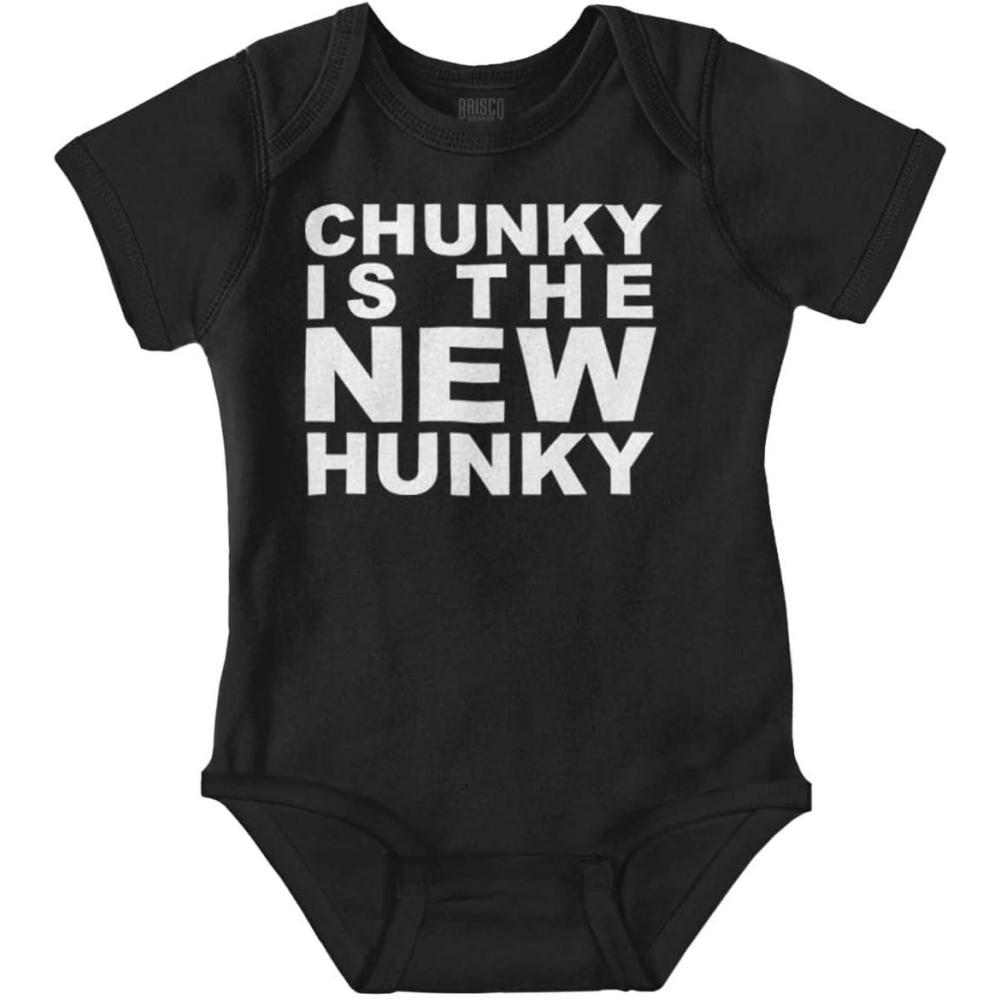 imageBrisco Brands Chunky is the New Hunky Trend Baby Bodysuit Jumper BoysBlack
