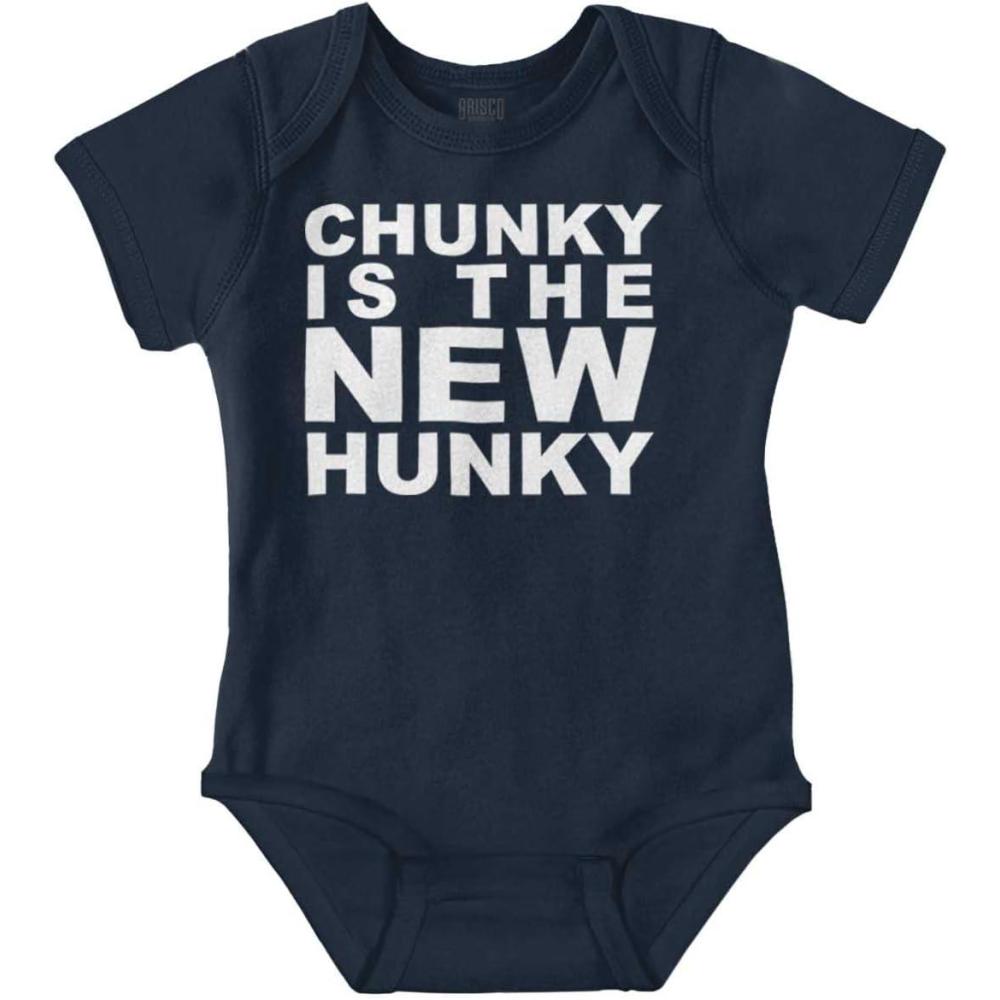 imageBrisco Brands Chunky is the New Hunky Trend Baby Bodysuit Jumper BoysNavy