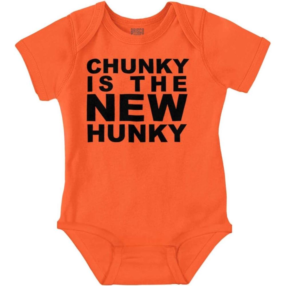 imageBrisco Brands Chunky is the New Hunky Trend Baby Bodysuit Jumper BoysOrange