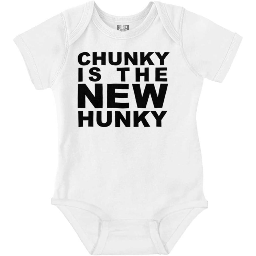 imageBrisco Brands Chunky is the New Hunky Trend Baby Bodysuit Jumper BoysWhite