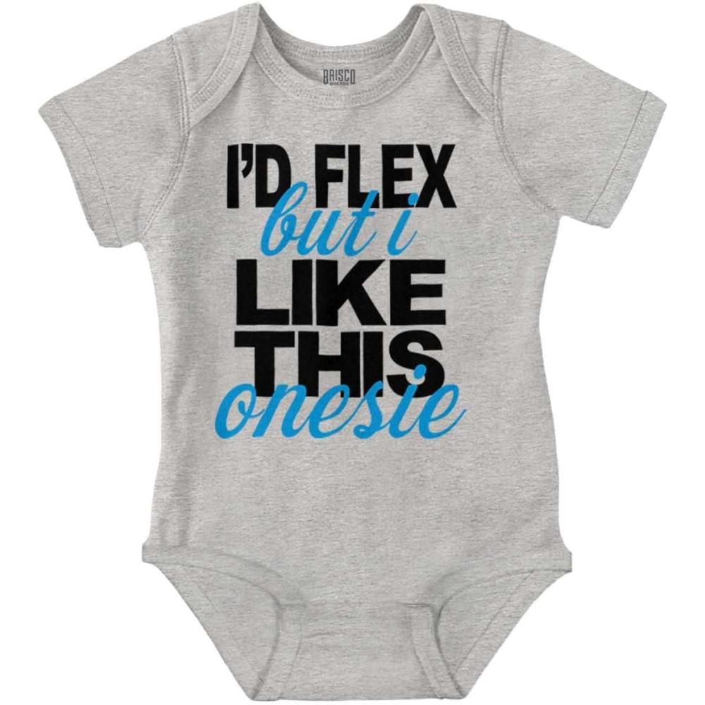 imageBrisco Brands Flex Funny Shower Child Niece Present Baby Bodysuit Jumper BoysHeather