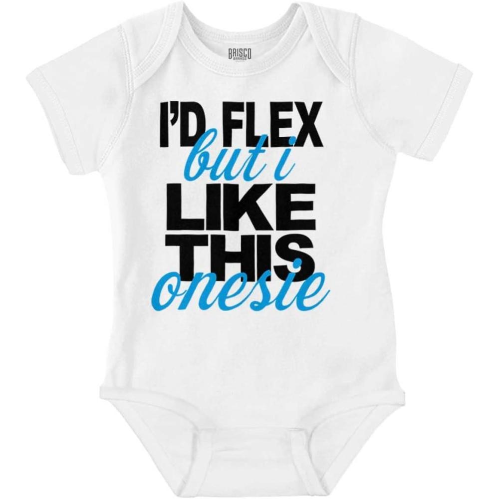 imageBrisco Brands Flex Funny Shower Child Niece Present Baby Bodysuit Jumper BoysWhite