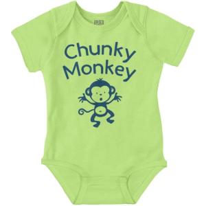 Brisco Brands Chunky Monkey Adorable Animal Babies Baby Romper Boys or Girls(Key Lime)