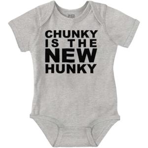 Brisco Brands Chunky is the New Hunky Trend Baby Bodysuit Jumper Boys(Heather)