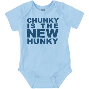Brisco Brands Chunky is the New Hunky Trend Baby Bodysuit Jumper Boys(Light Blue)