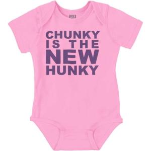 Brisco Brands Chunky is the New Hunky Trend Baby Bodysuit Jumper Boys(Pink)