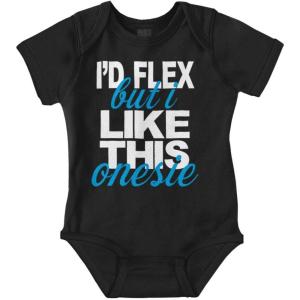 Brisco Brands Flex Funny Shower Child Niece Present Baby Bodysuit Jumper Boys(Black)