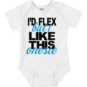 Brisco Brands Flex Funny Shower Child Niece Present Baby Bodysuit Jumper Boys(White)