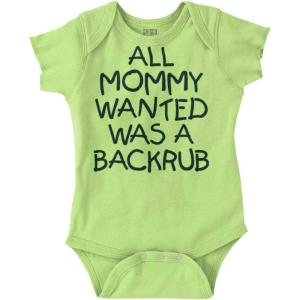 Brisco Brands Mommy Wanted a Backrub Funny Humor Baby Romper Boys or Girls(Key Lime)