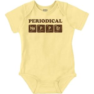 Brisco Brands Periodical Napper Science Nerd Baby Romper Boys or Girls(Banana)