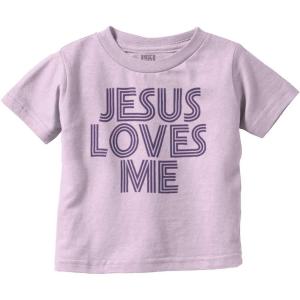 Jesus Loves Me Retro Christian Toddler Boy Girl T Shirt(Pink)