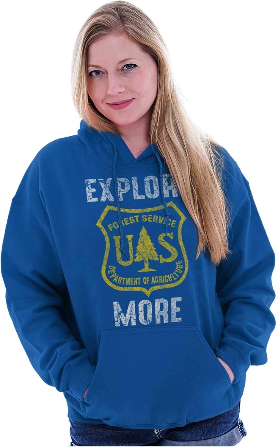 imageBrisco Brands Explore More National Forest Service Hoodie Sweatshirt Women MenRoyal