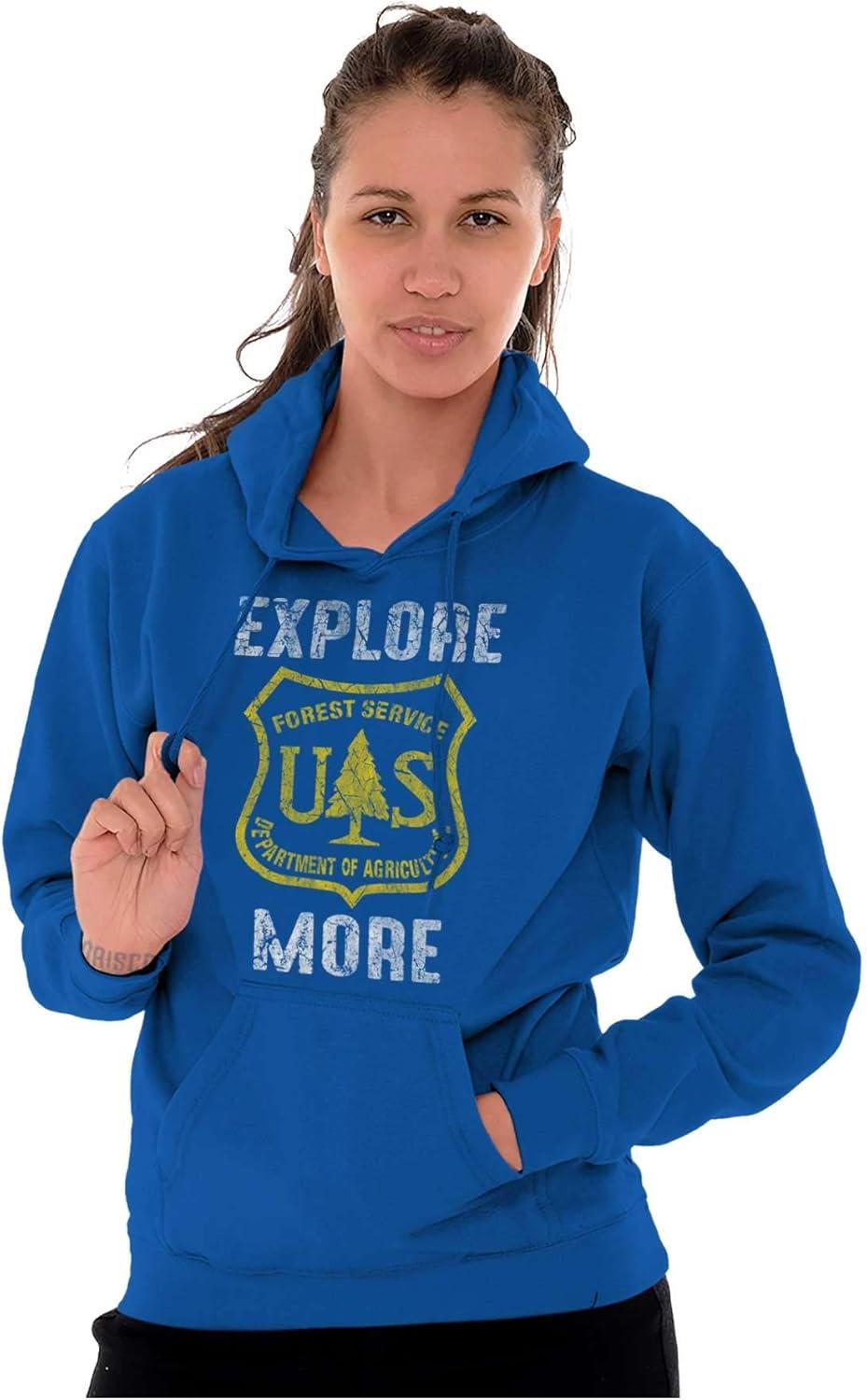imageBrisco Brands Explore More National Forest Service Hoodie Sweatshirt Women MenRoyal