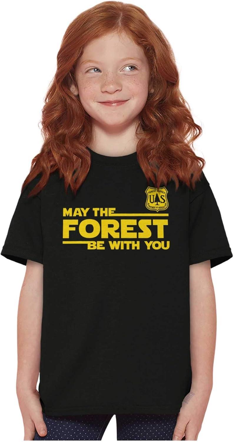 imageBrisco Brands USA May The Park Forest Be with You Crewneck T Shirts Boy Girl