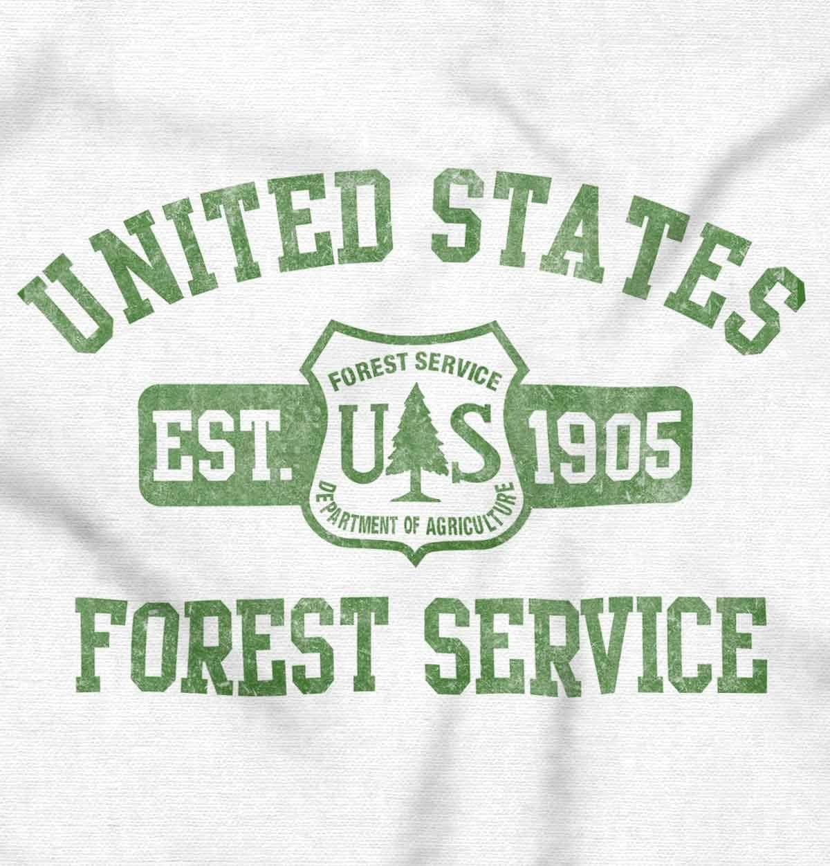 imageBrisco Brands United States Forest Service Camping Sweatshirt for Men or WomenWhite