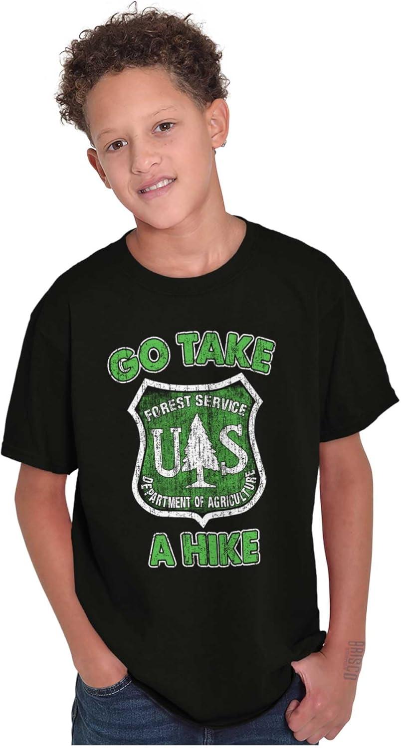 imageTake A Hike National Forest Service Crewneck T Shirts Boy Girl