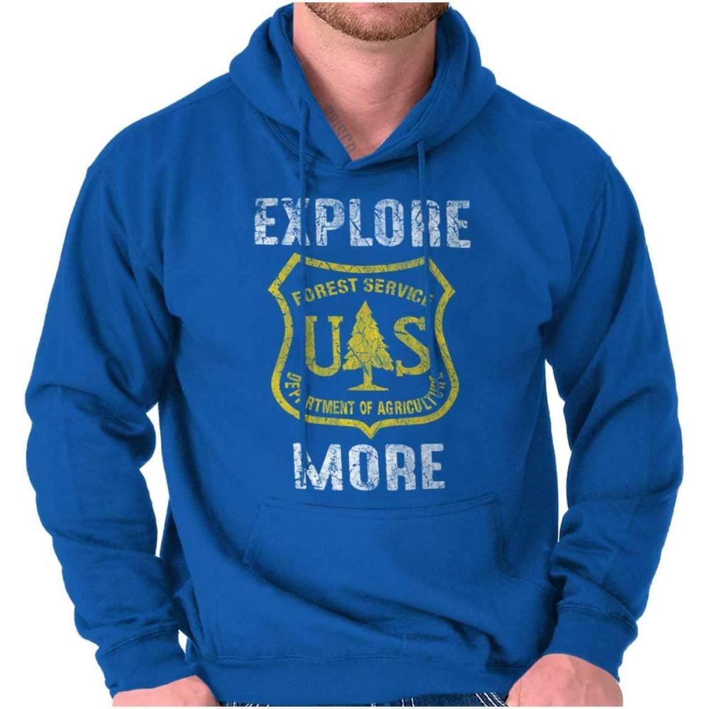 imageBrisco Brands Explore More National Forest Service Hoodie Sweatshirt Women MenRoyal