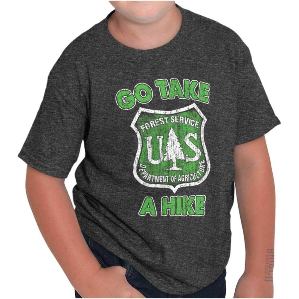 imageTake A Hike National Forest Service Crewneck T Shirts Boy Girl