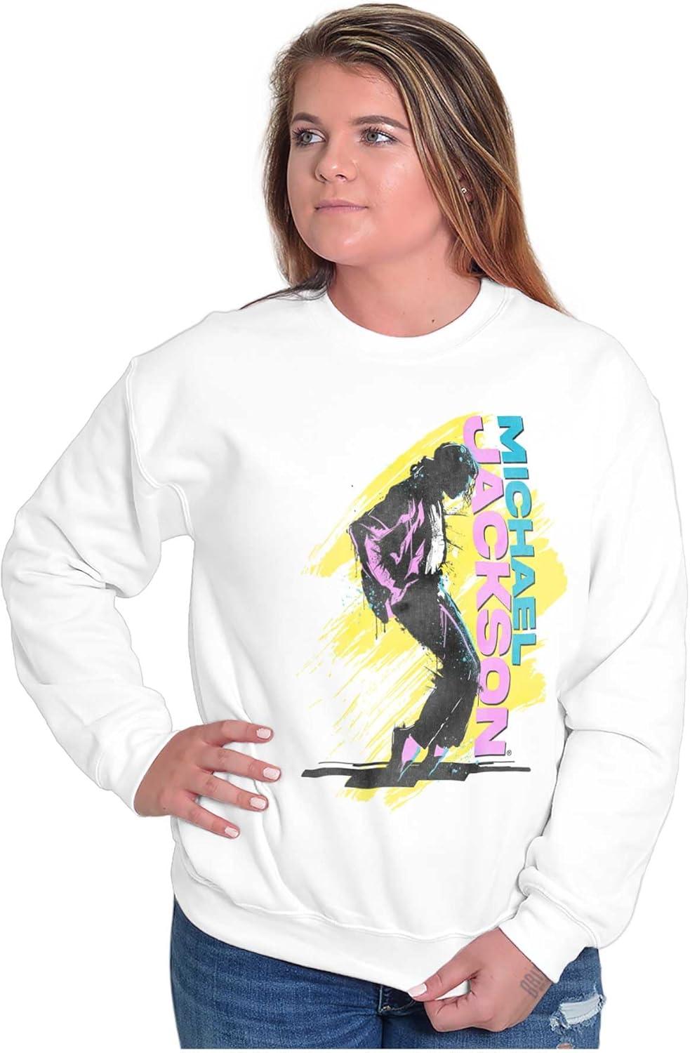 imageBrisco Brands Michael Jackson 90s Toe Stand Dance Sweatshirt for Men or WomenWhite