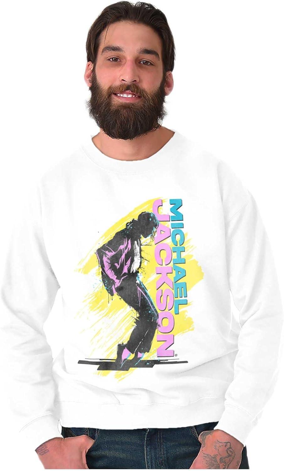 imageBrisco Brands Michael Jackson 90s Toe Stand Dance Sweatshirt for Men or WomenWhite