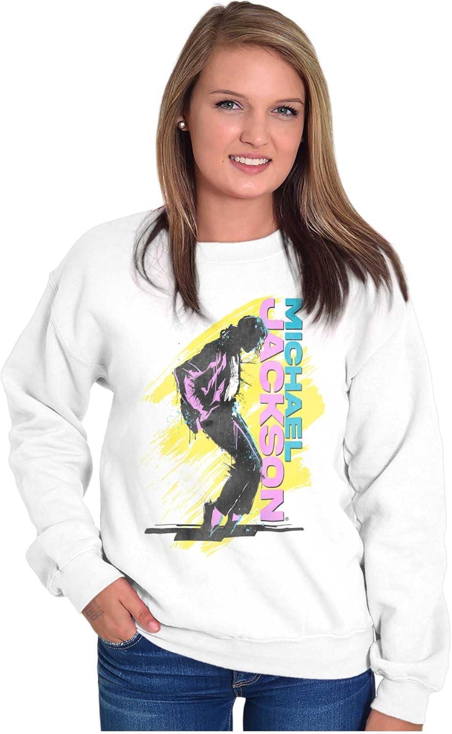 imageBrisco Brands Michael Jackson 90s Toe Stand Dance Sweatshirt for Men or WomenWhite