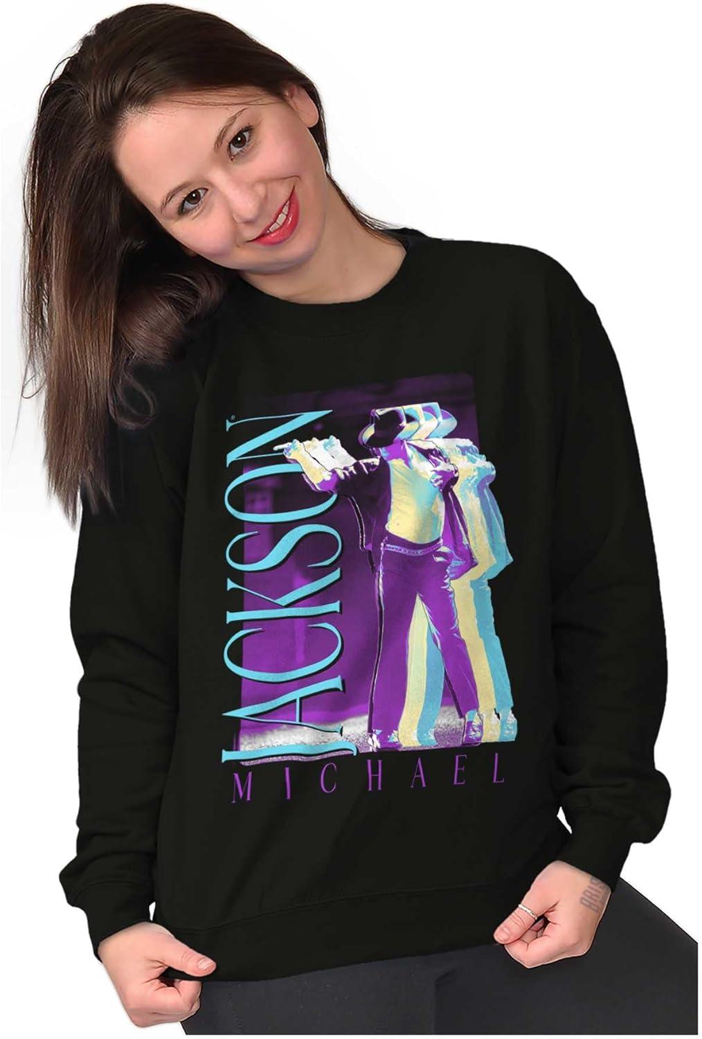 imageBrisco Brands Michael Jackson MJ Dance Glitch Sweatshirt for Men or WomenBlack