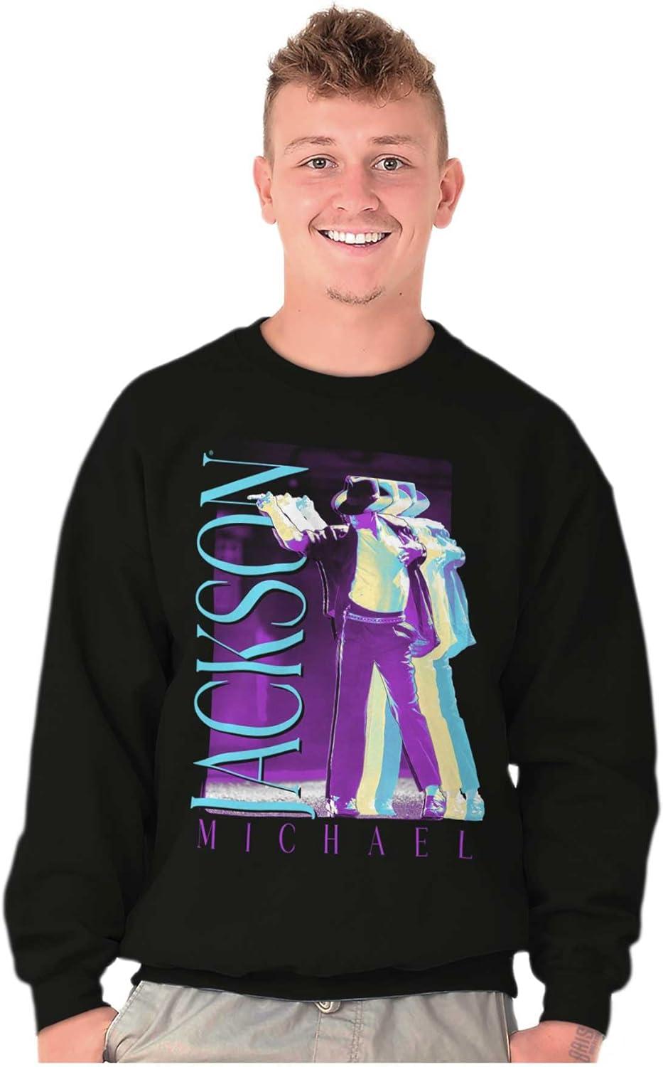 imageBrisco Brands Michael Jackson MJ Dance Glitch Sweatshirt for Men or WomenBlack