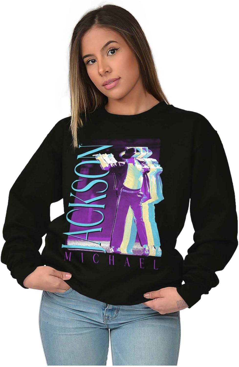 imageBrisco Brands Michael Jackson MJ Dance Glitch Sweatshirt for Men or WomenBlack