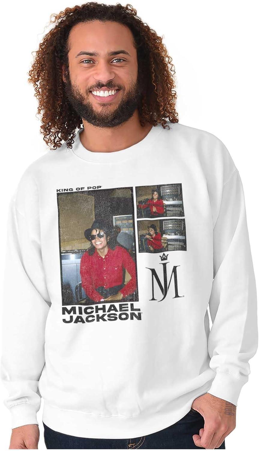 imageBrisco Brands Michael Jackson Pop Studio Session Sweatshirt for Men or WomenWhite