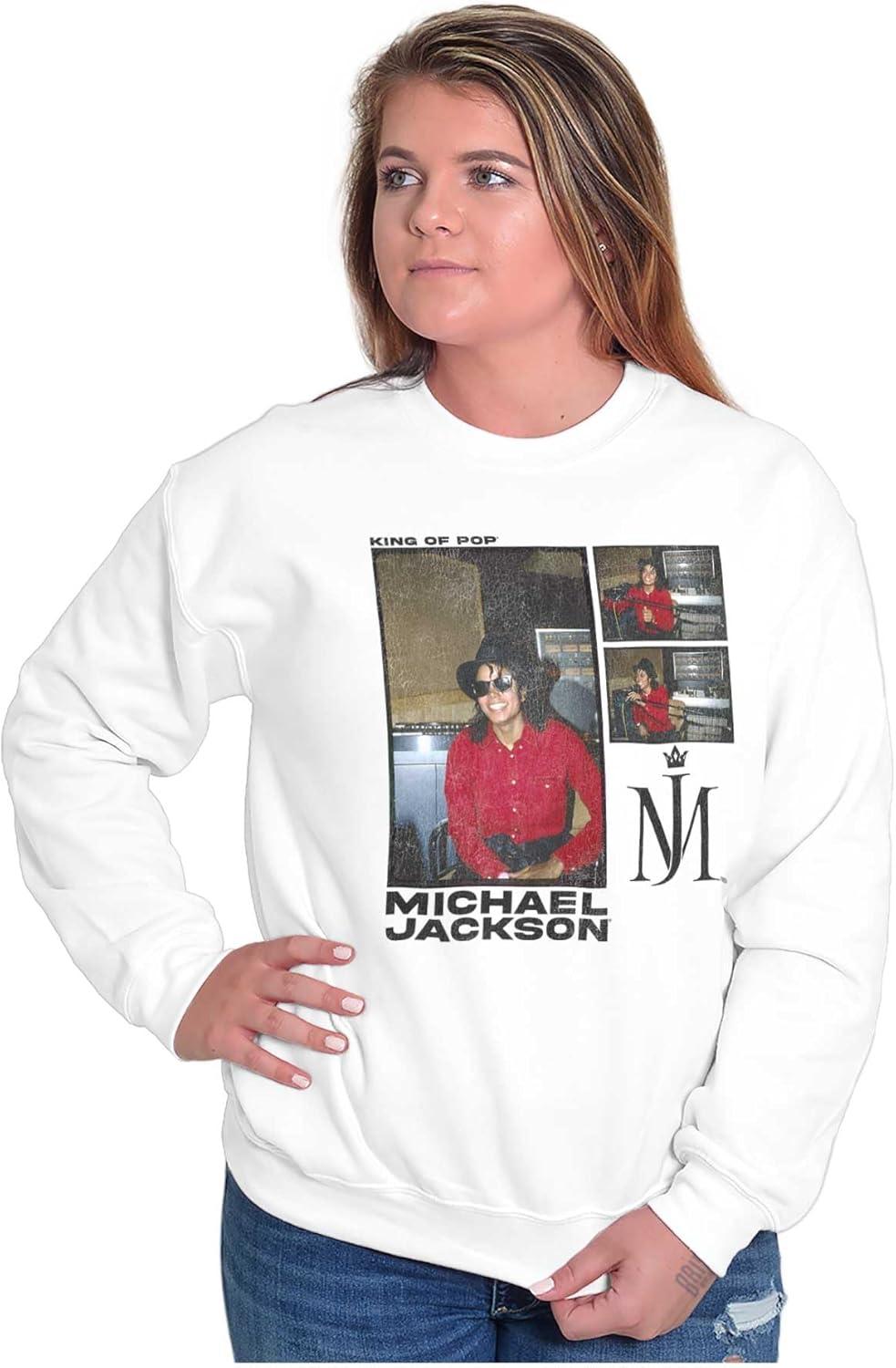 imageBrisco Brands Michael Jackson Pop Studio Session Sweatshirt for Men or WomenWhite