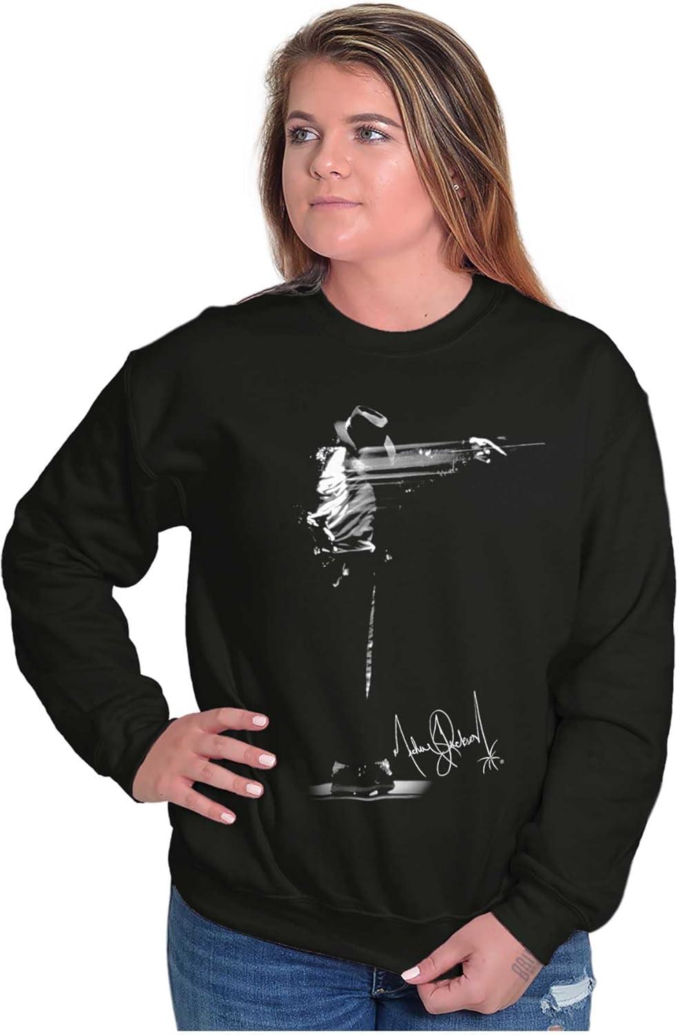 imageBrisco Brands Michael Jackson Signature Autograph Sweatshirt for Men or WomenBlack