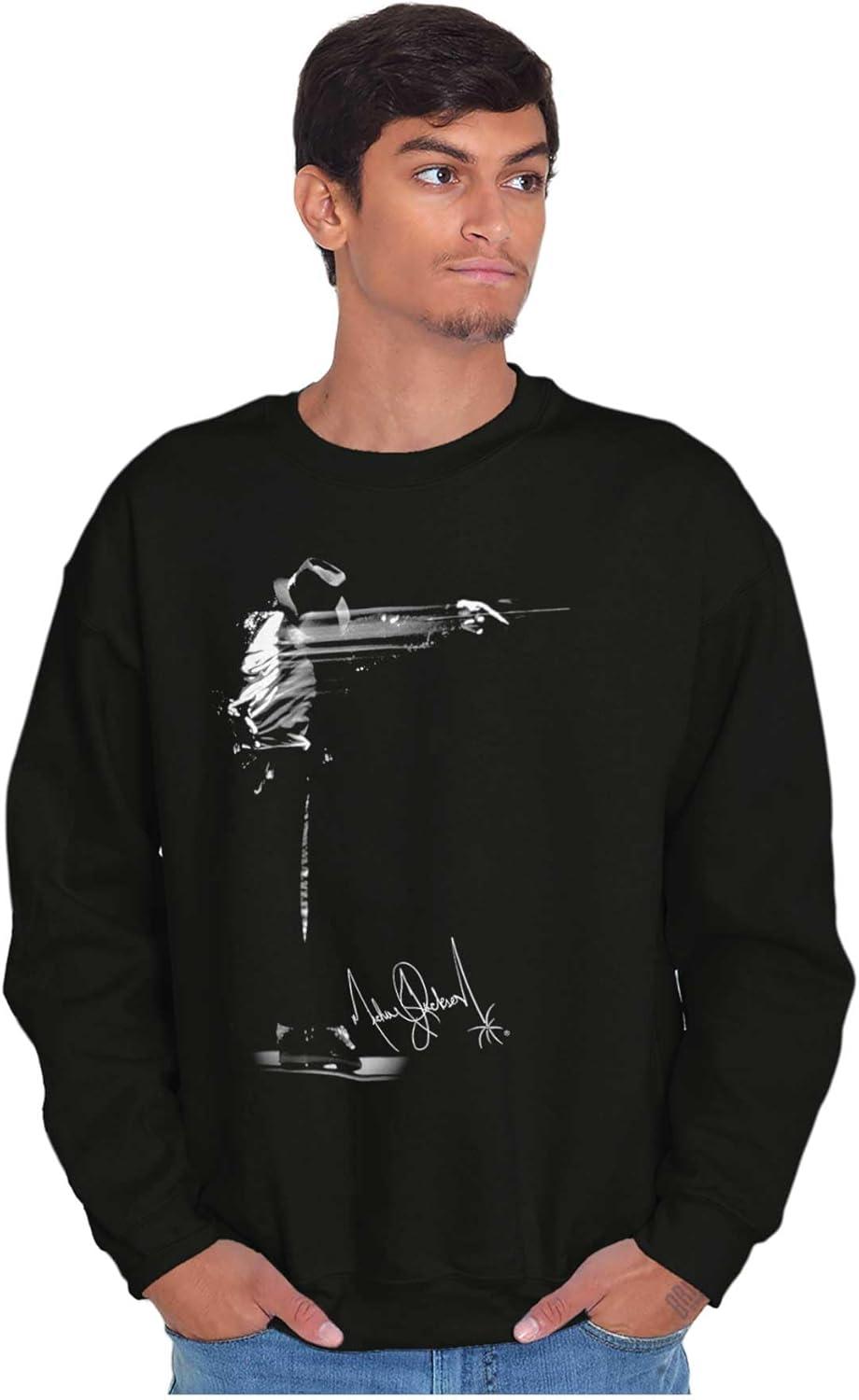 imageBrisco Brands Michael Jackson Signature Autograph Sweatshirt for Men or WomenBlack