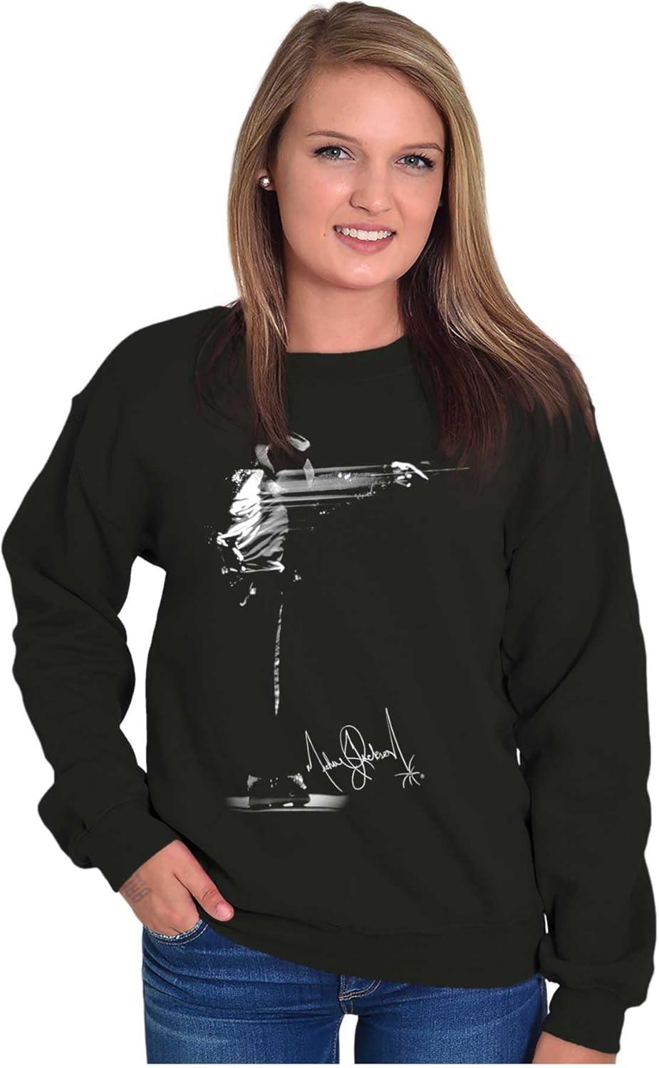 imageBrisco Brands Michael Jackson Signature Autograph Sweatshirt for Men or WomenBlack