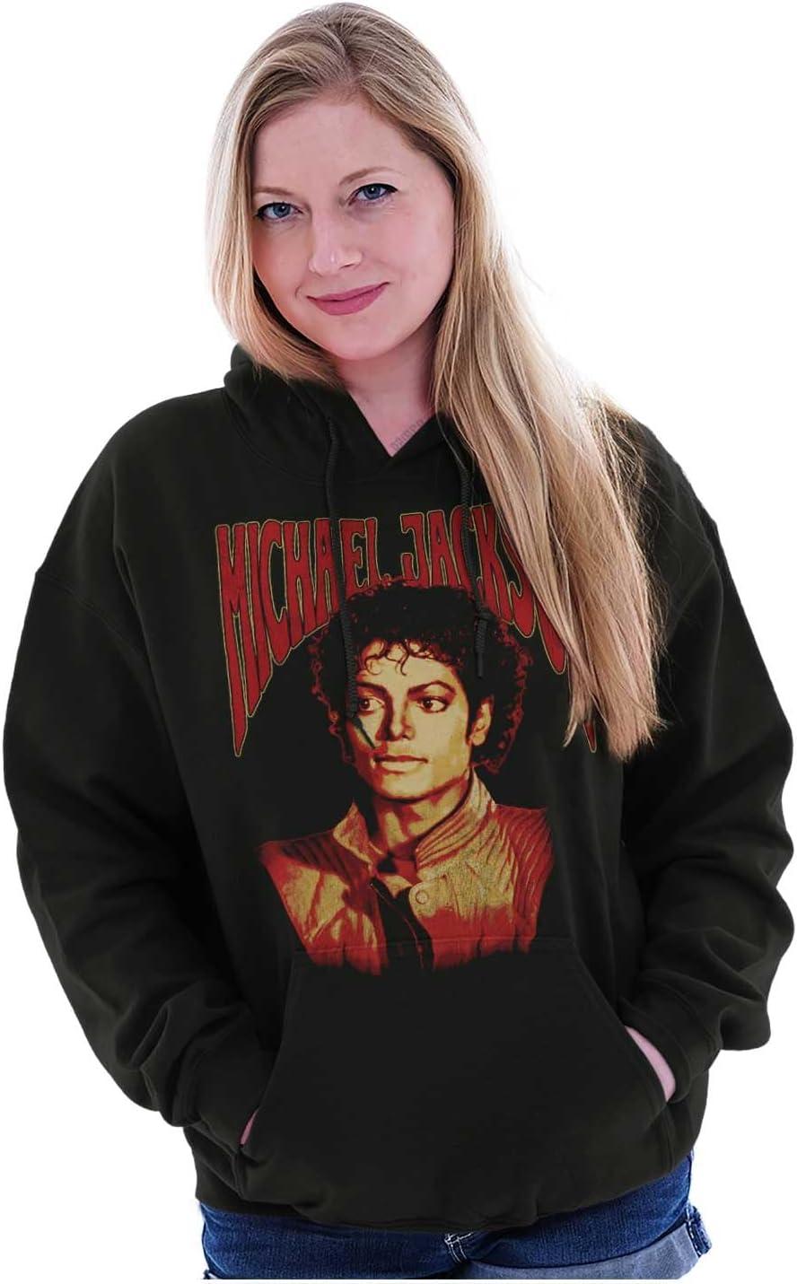 imageBrisco Brands Michael Jackson Thriller Pop Portait Hoodie Sweatshirt Women MenBlack