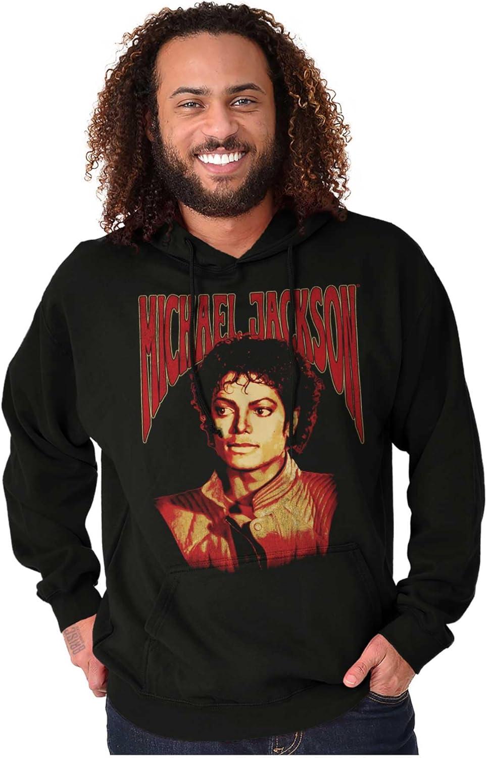 imageBrisco Brands Michael Jackson Thriller Pop Portait Hoodie Sweatshirt Women MenBlack