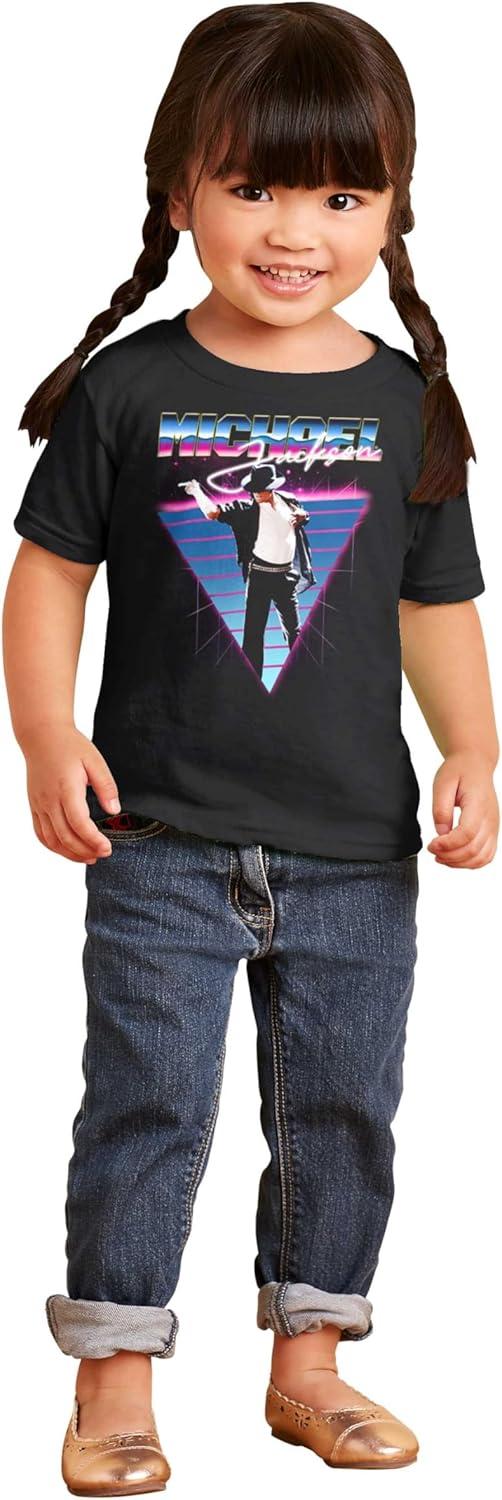 imageMichael Jackson 80s Iconic Pop Pose Toddler Baby Graphic T ShirtBlack
