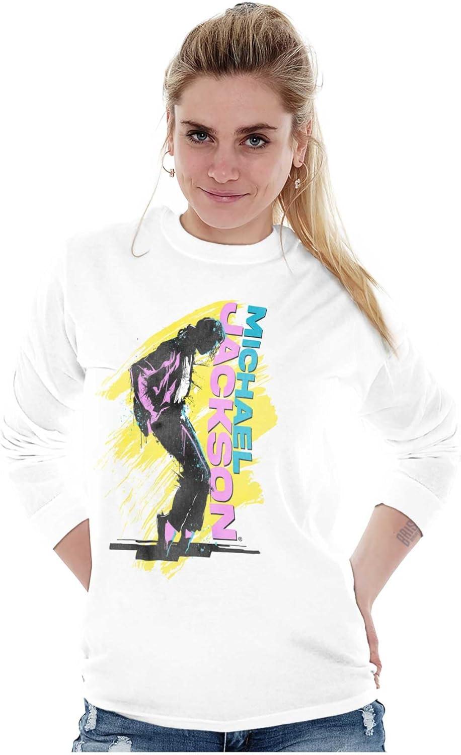 imageMichael Jackson 90s Toe Stand Dance Long Sleeve Tshirt Men WomenWhite
