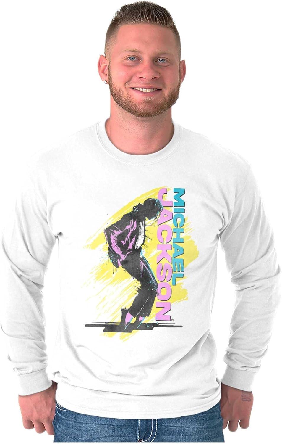imageMichael Jackson 90s Toe Stand Dance Long Sleeve Tshirt Men WomenWhite