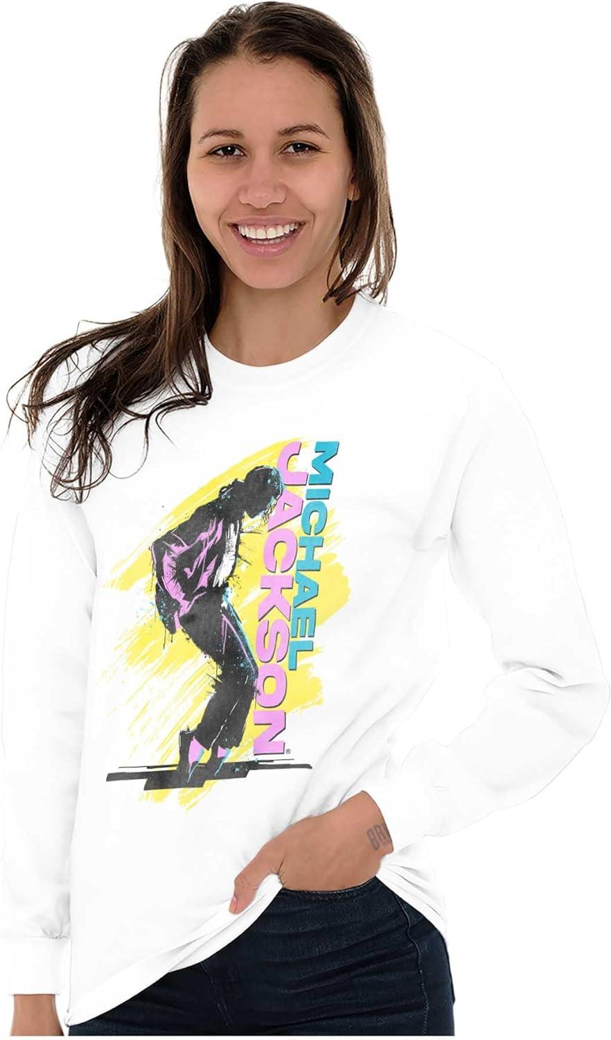 imageMichael Jackson 90s Toe Stand Dance Long Sleeve Tshirt Men WomenWhite