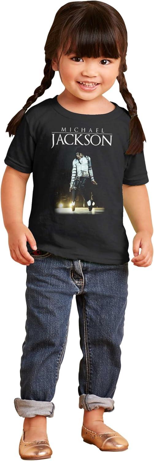 imageMichael Jackson Bad Tour Toe Stand Toddler Baby Graphic T ShirtBlack