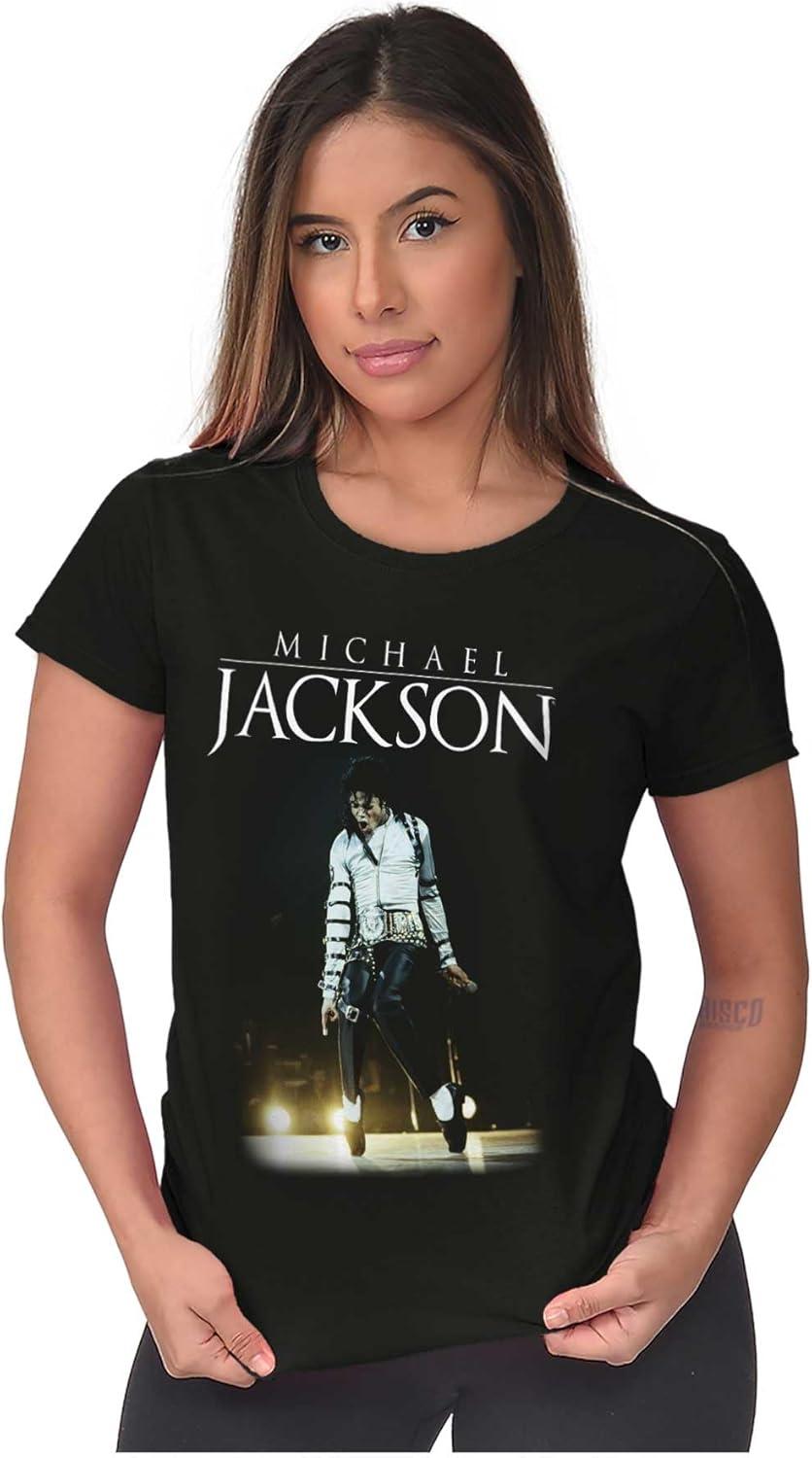 imageMichael Jackson Bad Tour Toe Stand Womens Slim Fit Graphic TeeBlack
