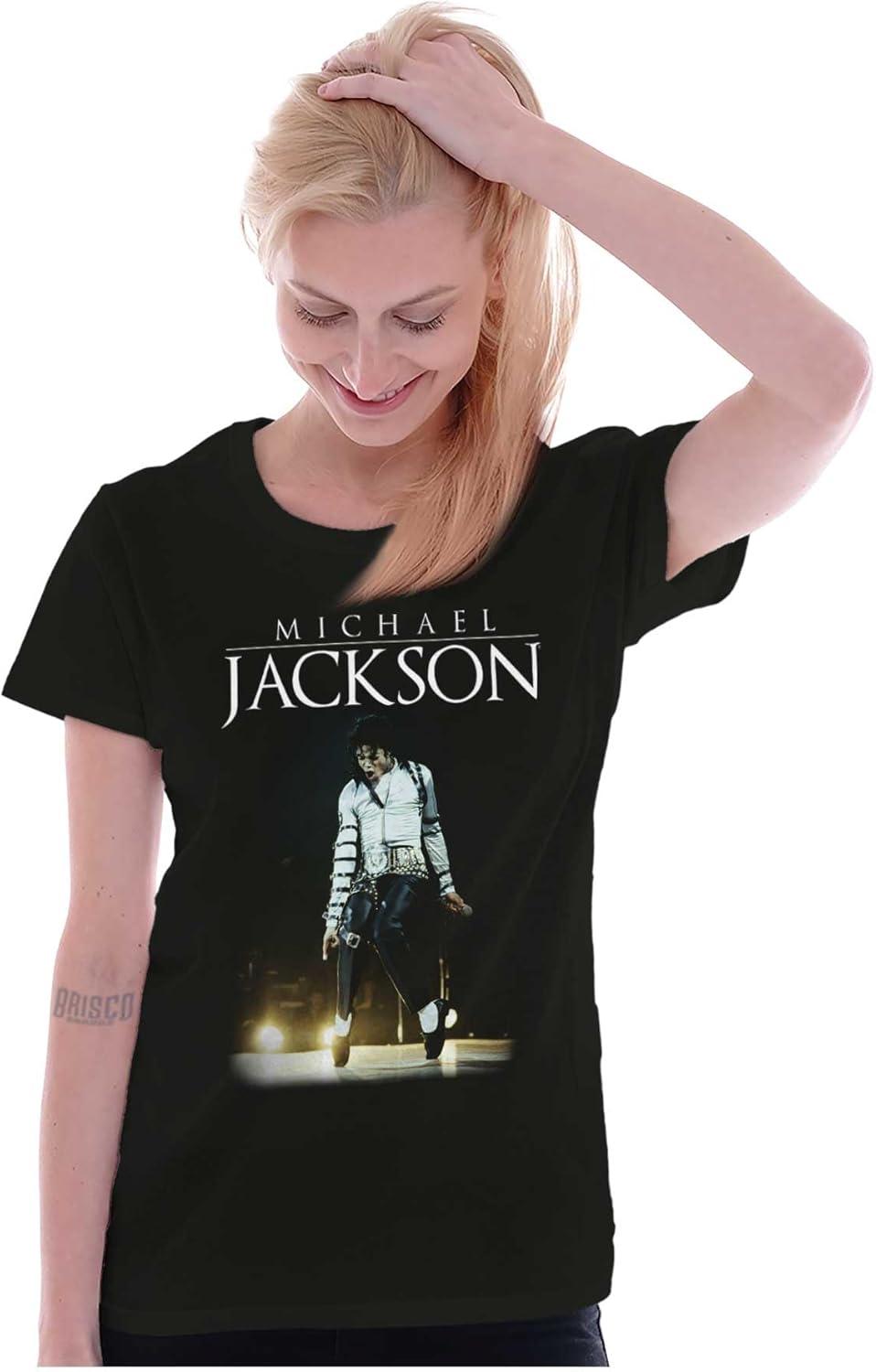 imageMichael Jackson Bad Tour Toe Stand Womens Slim Fit Graphic TeeBlack